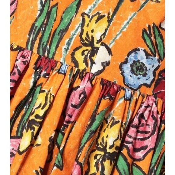 Marni Floral Print Midi Dress - Yellow and Pink - Picture 4 of 16